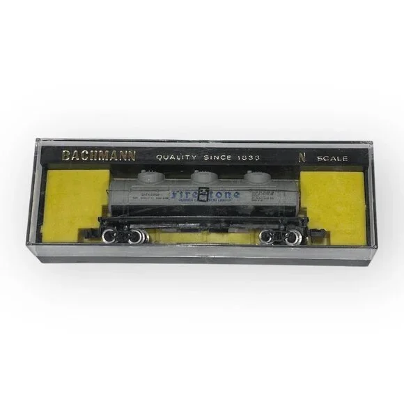 Firestone 42 Ft Three Dome Tank Car GATX30928 Bachmann N Scale Model 5428 w Box - Picture 13 of 16